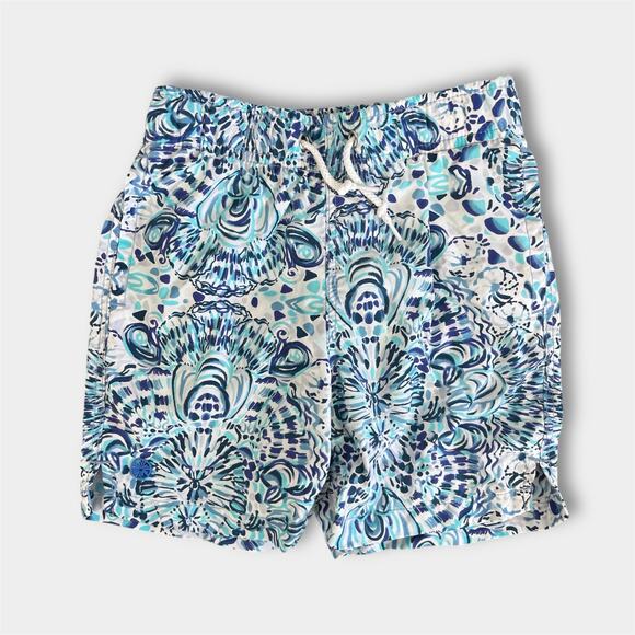 Lilly Pulitzer Junior Capri Trunk Resort White Call My Shell Phone S 4-5 - Picture 1 of 10